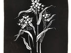 Antique Japanese Katagami Paper Kimono Stencil Katazome Flower Design A647