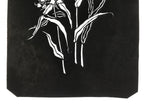 Antique Japanese Katagami Paper Kimono Stencil Katazome Flower Design A647