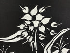 Antique Japanese Katagami Paper Kimono Stencil Katazome Flower Design A647