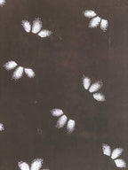 Antique Japanese Katagami Paper Kimono Stencil Katazome Flower Petal Design C901