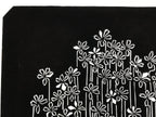 Antique Japanese Katagami Paper Kimono Stencil Katazome Flowers Design A805