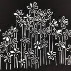 Antique Japanese Katagami Paper Kimono Stencil Katazome Flowers Design A805