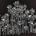 Antique Japanese Katagami Paper Kimono Stencil Katazome Flowers Design A805