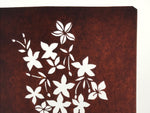 Antique Japanese Katagami Paper Kimono Stencil Katazome Flowers Design A886