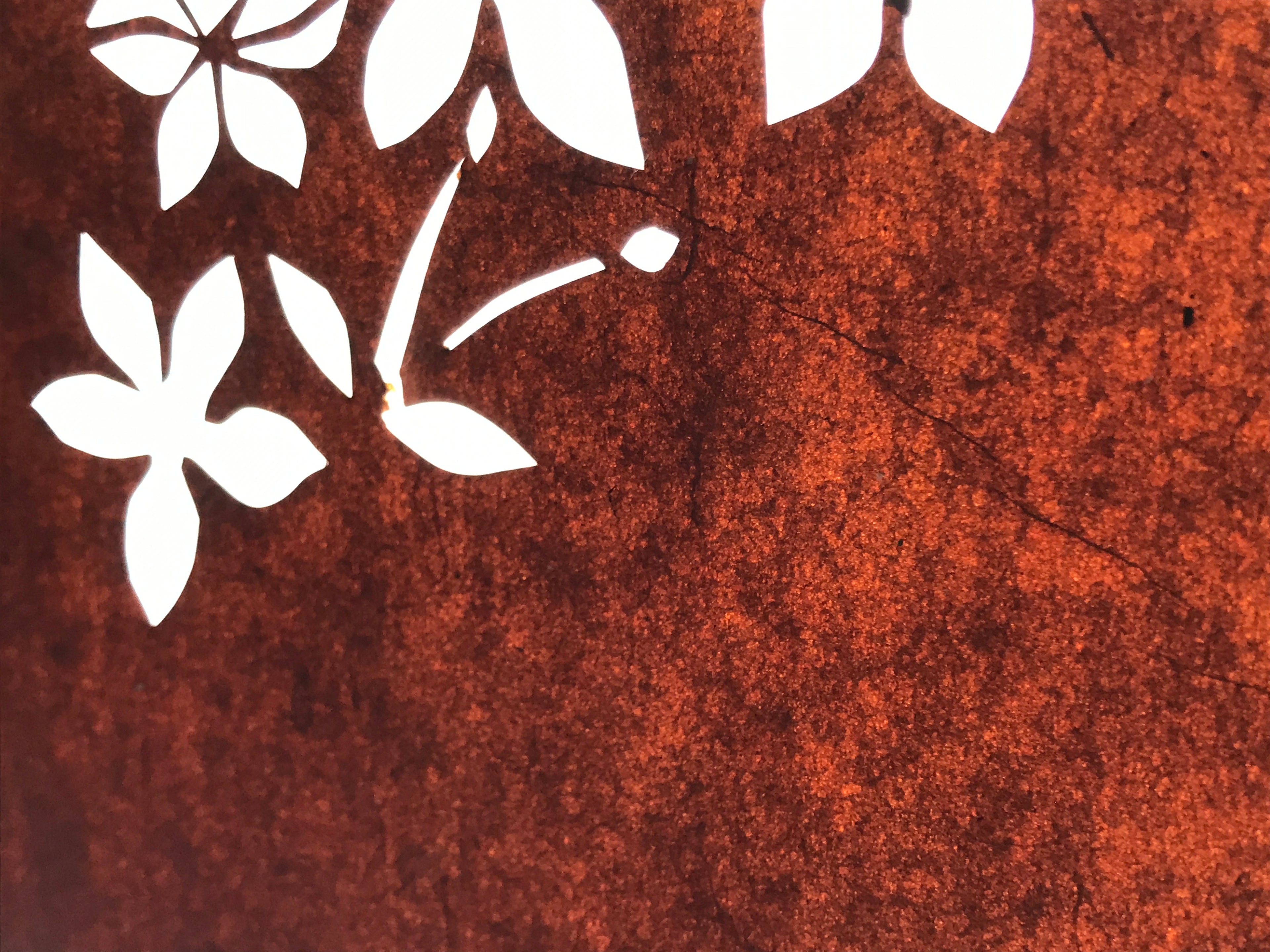 Antique Japanese Katagami Paper Kimono Stencil Katazome Flowers Design A886