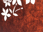 Antique Japanese Katagami Paper Kimono Stencil Katazome Flowers Design A886