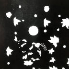 Antique Japanese Katagami Paper Kimono Stencil Katazome Flowers Design C910