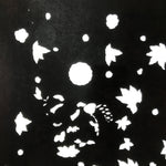 Antique Japanese Katagami Paper Kimono Stencil Katazome Flowers Design C910