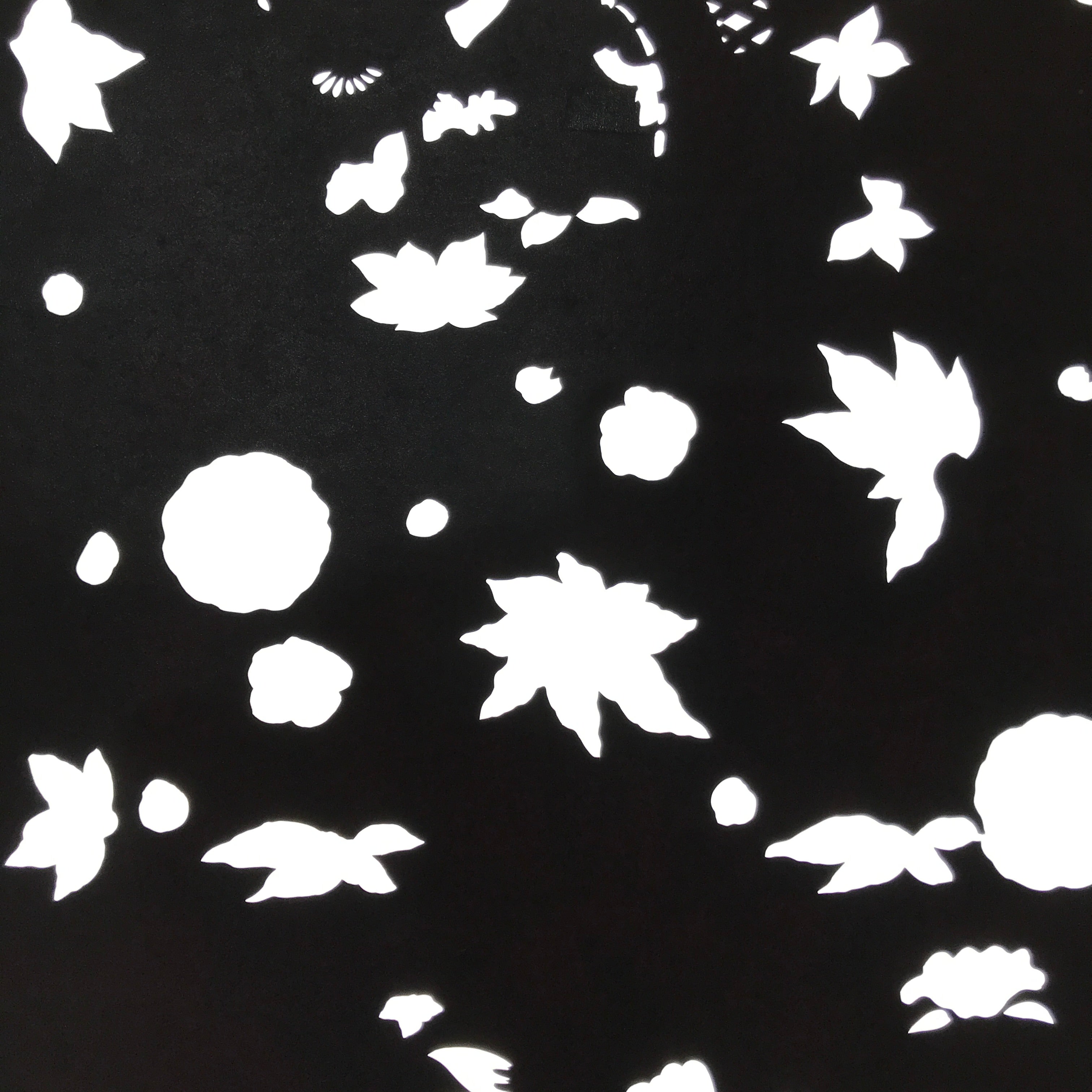 Antique Japanese Katagami Paper Kimono Stencil Katazome Flowers Design C910