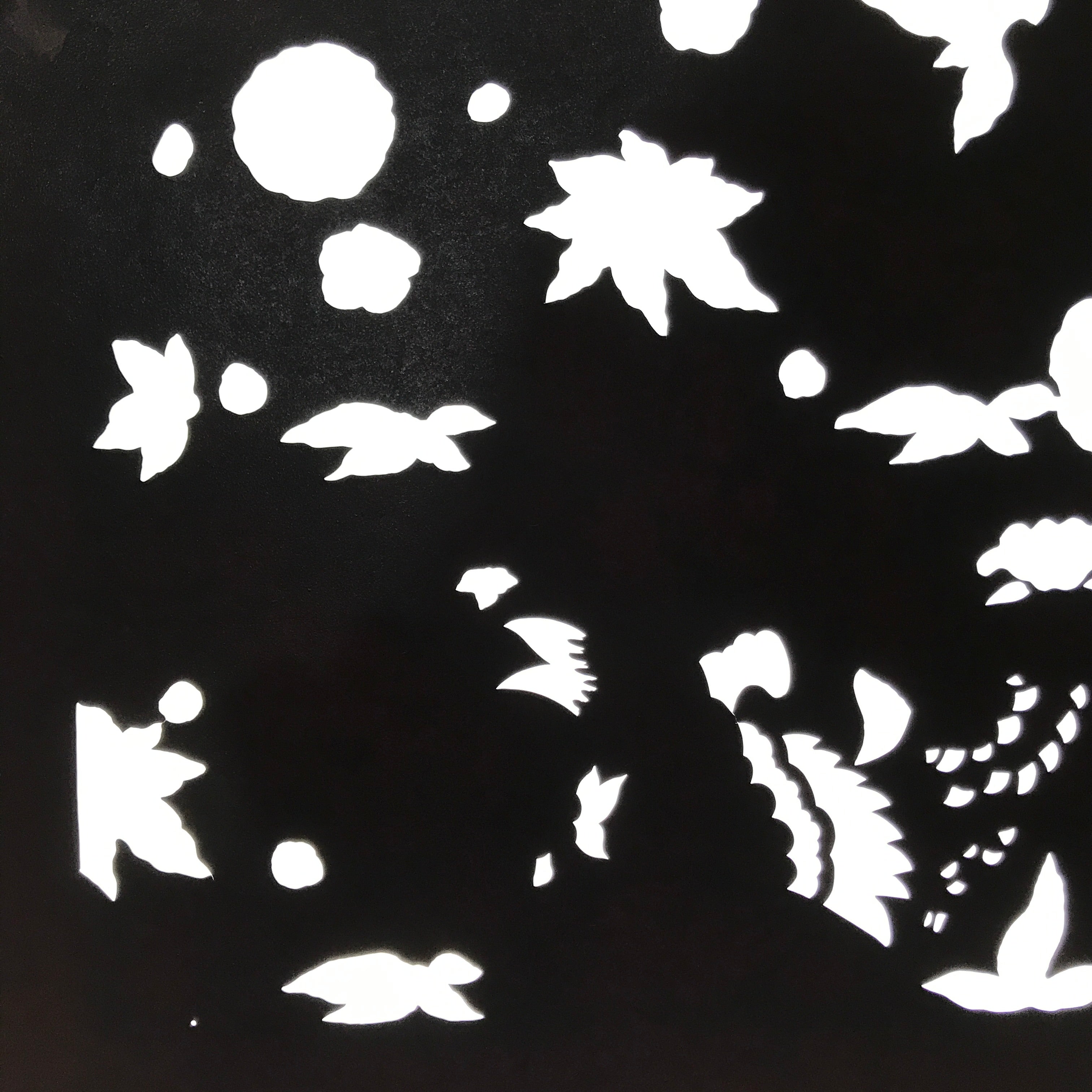 Antique Japanese Katagami Paper Kimono Stencil Katazome Flowers Design C910