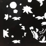 Antique Japanese Katagami Paper Kimono Stencil Katazome Flowers Design C910