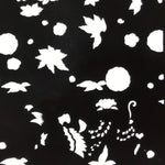 Antique Japanese Katagami Paper Kimono Stencil Katazome Flowers Design C910