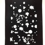 Antique Japanese Katagami Paper Kimono Stencil Katazome Flowers Design C910