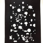 Antique Japanese Katagami Paper Kimono Stencil Katazome Flowers Design C910