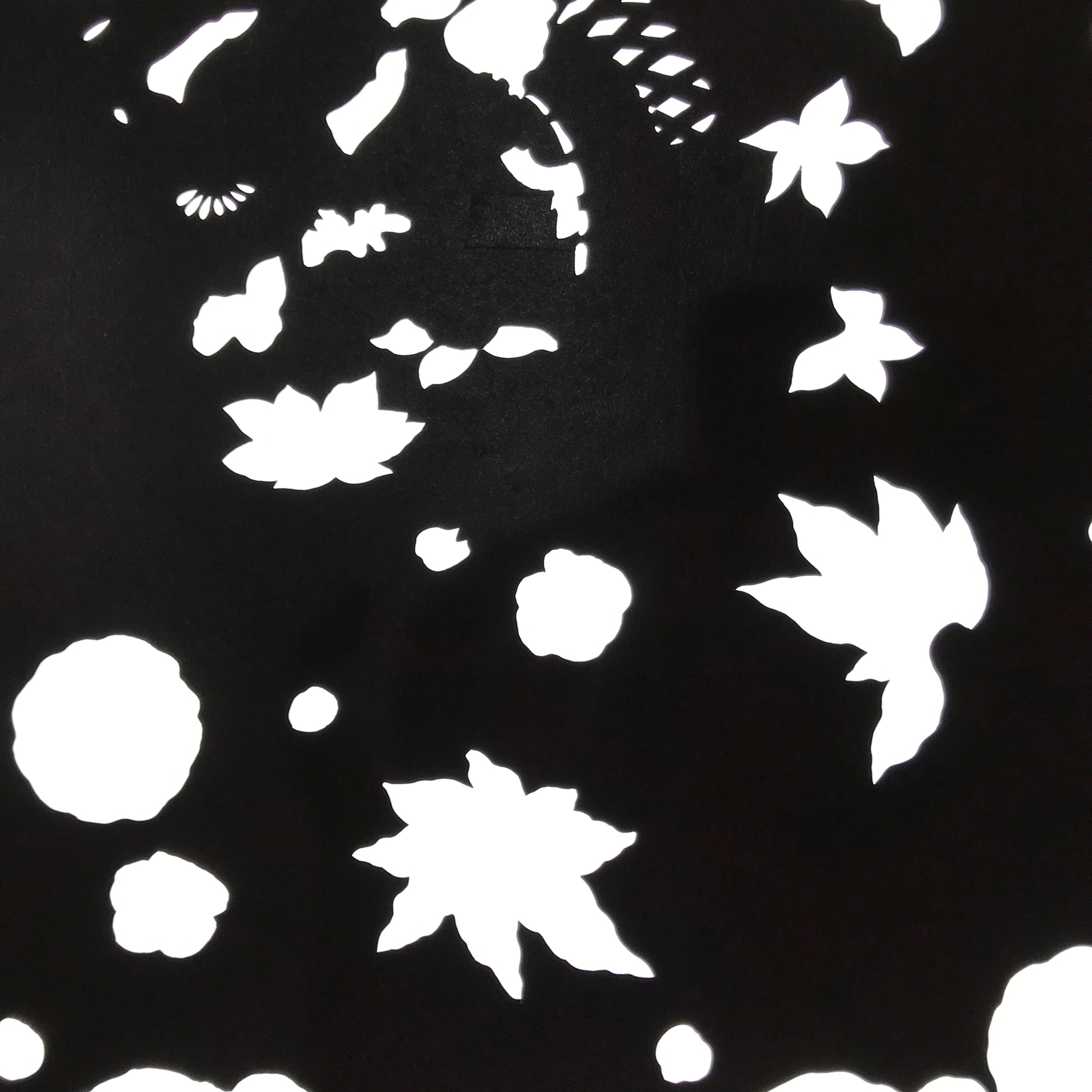 Antique Japanese Katagami Paper Kimono Stencil Katazome Flowers Design C910