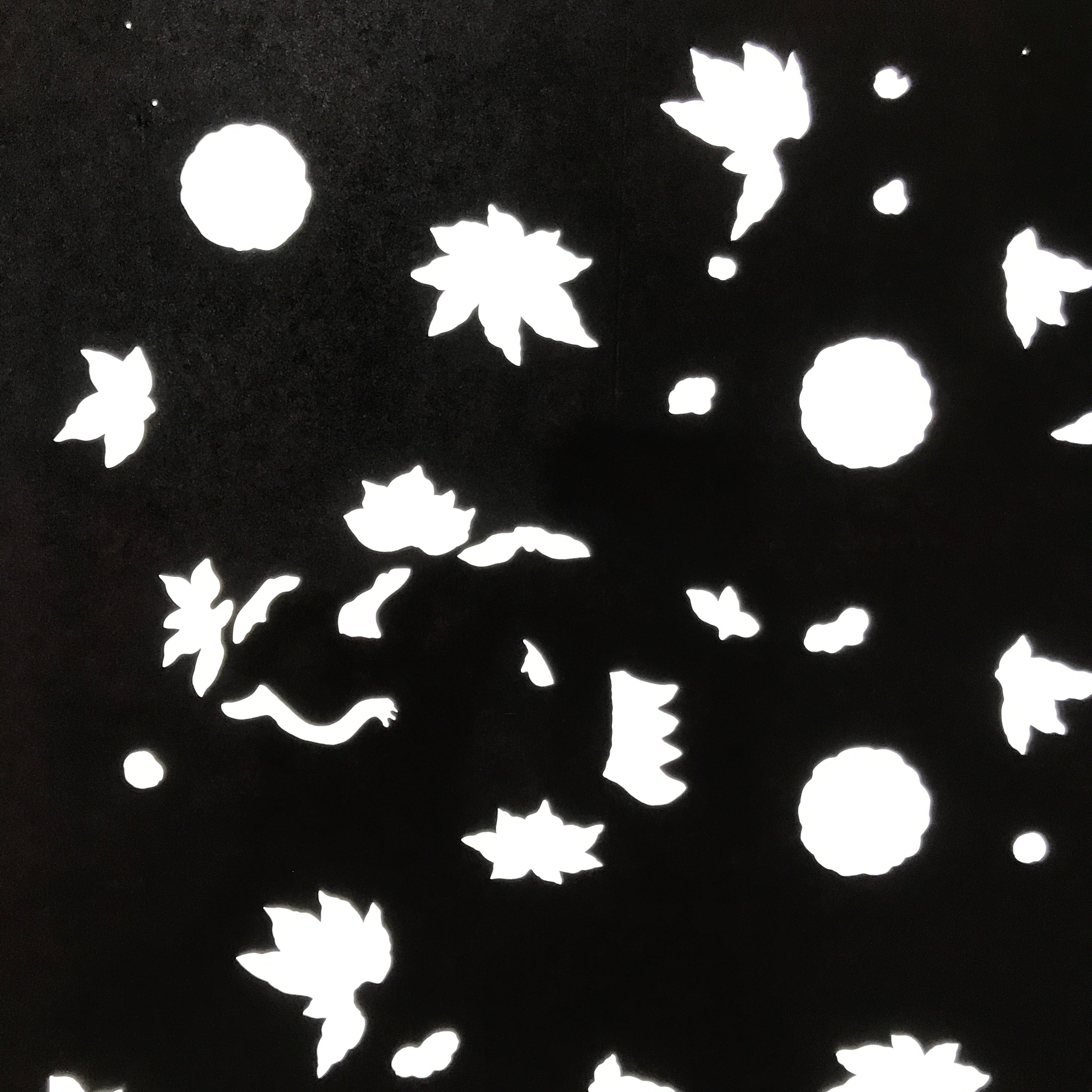 Antique Japanese Katagami Paper Kimono Stencil Katazome Flowers Design C911