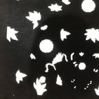 Antique Japanese Katagami Paper Kimono Stencil Katazome Flowers Design C911