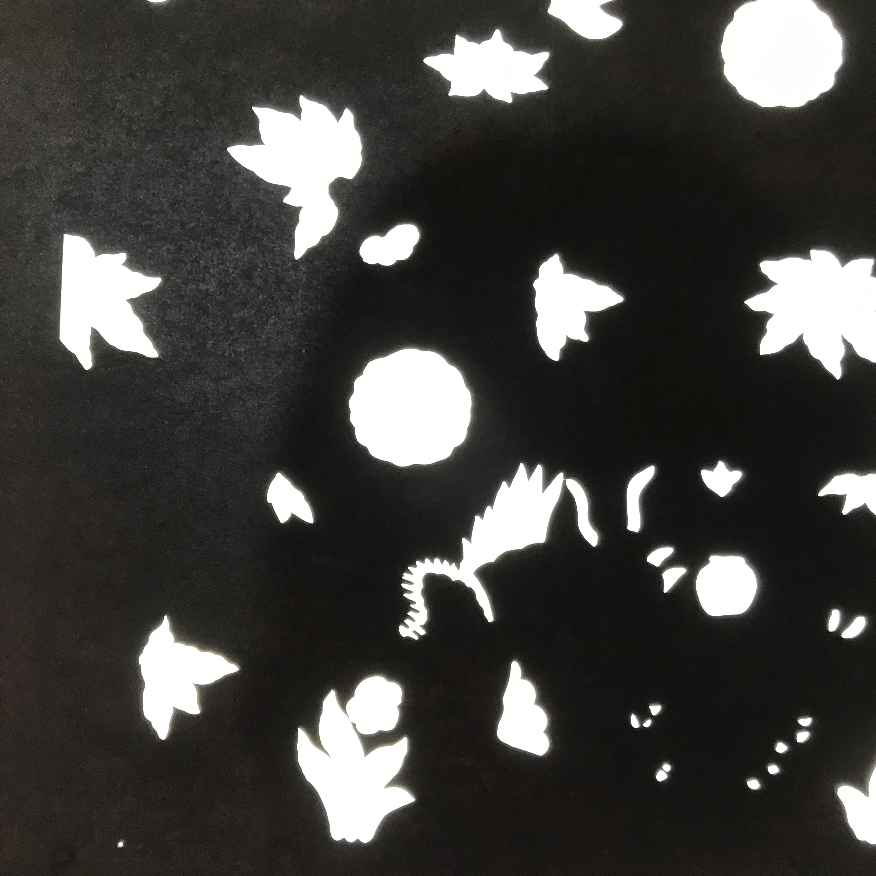 Antique Japanese Katagami Paper Kimono Stencil Katazome Flowers Design C911