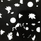 Antique Japanese Katagami Paper Kimono Stencil Katazome Flowers Design C911
