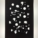 Antique Japanese Katagami Paper Kimono Stencil Katazome Flowers Design C911