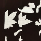 Antique Japanese Katagami Paper Kimono Stencil Katazome Flowers Design C913