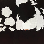 Antique Japanese Katagami Paper Kimono Stencil Katazome Flowers Design C913