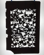 Antique Japanese Katagami Paper Kimono Stencil Katazome Flowers Design C913