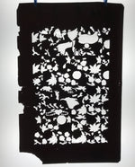 Antique Japanese Katagami Paper Kimono Stencil Katazome Flowers Design C913