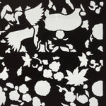 Antique Japanese Katagami Paper Kimono Stencil Katazome Flowers Design C913