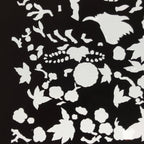 Antique Japanese Katagami Paper Kimono Stencil Katazome Flowers Design C913