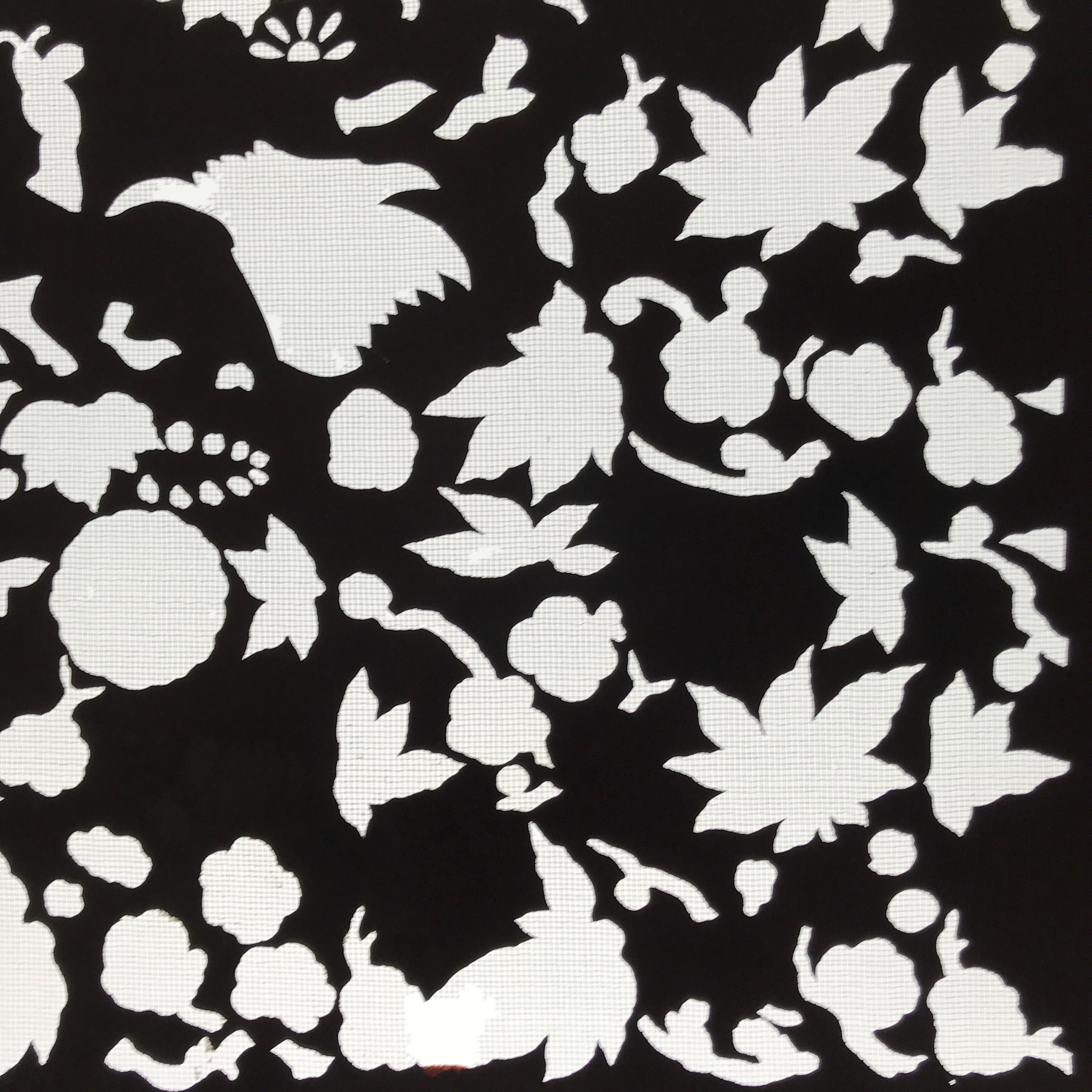 Antique Japanese Katagami Paper Kimono Stencil Katazome Flowers Design C913