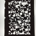 Antique Japanese Katagami Paper Kimono Stencil Katazome Flowers Design C913