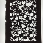 Antique Japanese Katagami Paper Kimono Stencil Katazome Flowers Design C913