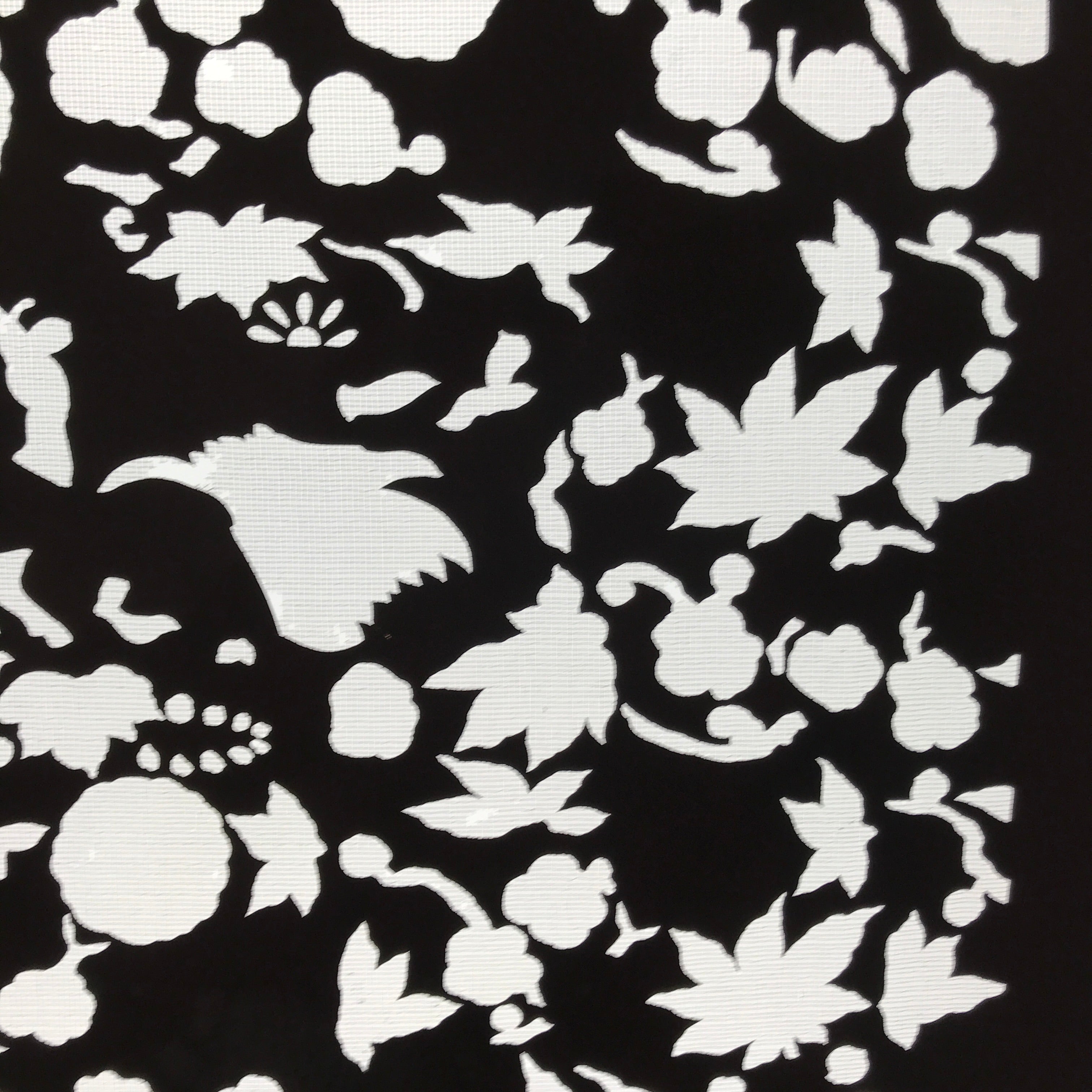 Antique Japanese Katagami Paper Kimono Stencil Katazome Flowers Design C913