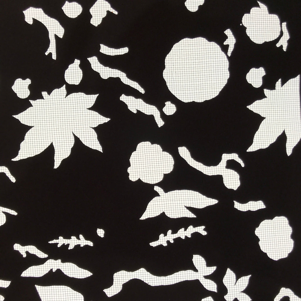 Antique Japanese Katagami Paper Kimono Stencil Katazome Flowers Leaves C912