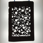 Antique Japanese Katagami Paper Kimono Stencil Katazome Flowers Leaves C912