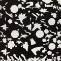 Antique Japanese Katagami Paper Kimono Stencil Katazome Flowers Leaves C912