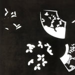 Antique Japanese Katagami Paper Kimono Stencil Katazome Folding Fan Plants C921