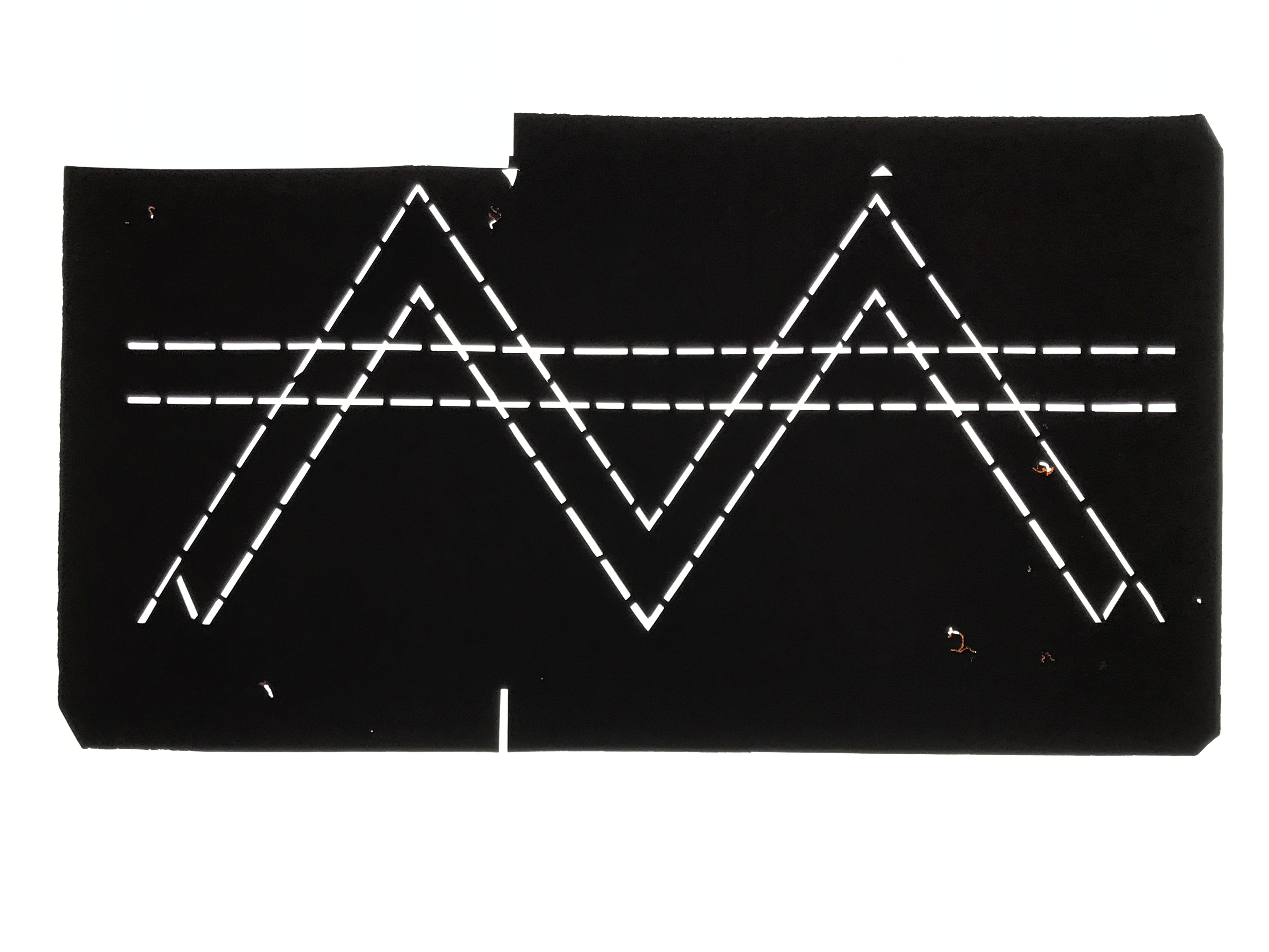 Antique Japanese Katagami Paper Kimono Stencil Katazome Geometric Line A846