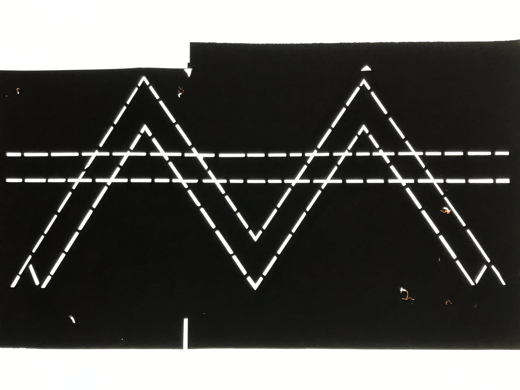 Antique Japanese Katagami Paper Kimono Stencil Katazome Geometric Line A846