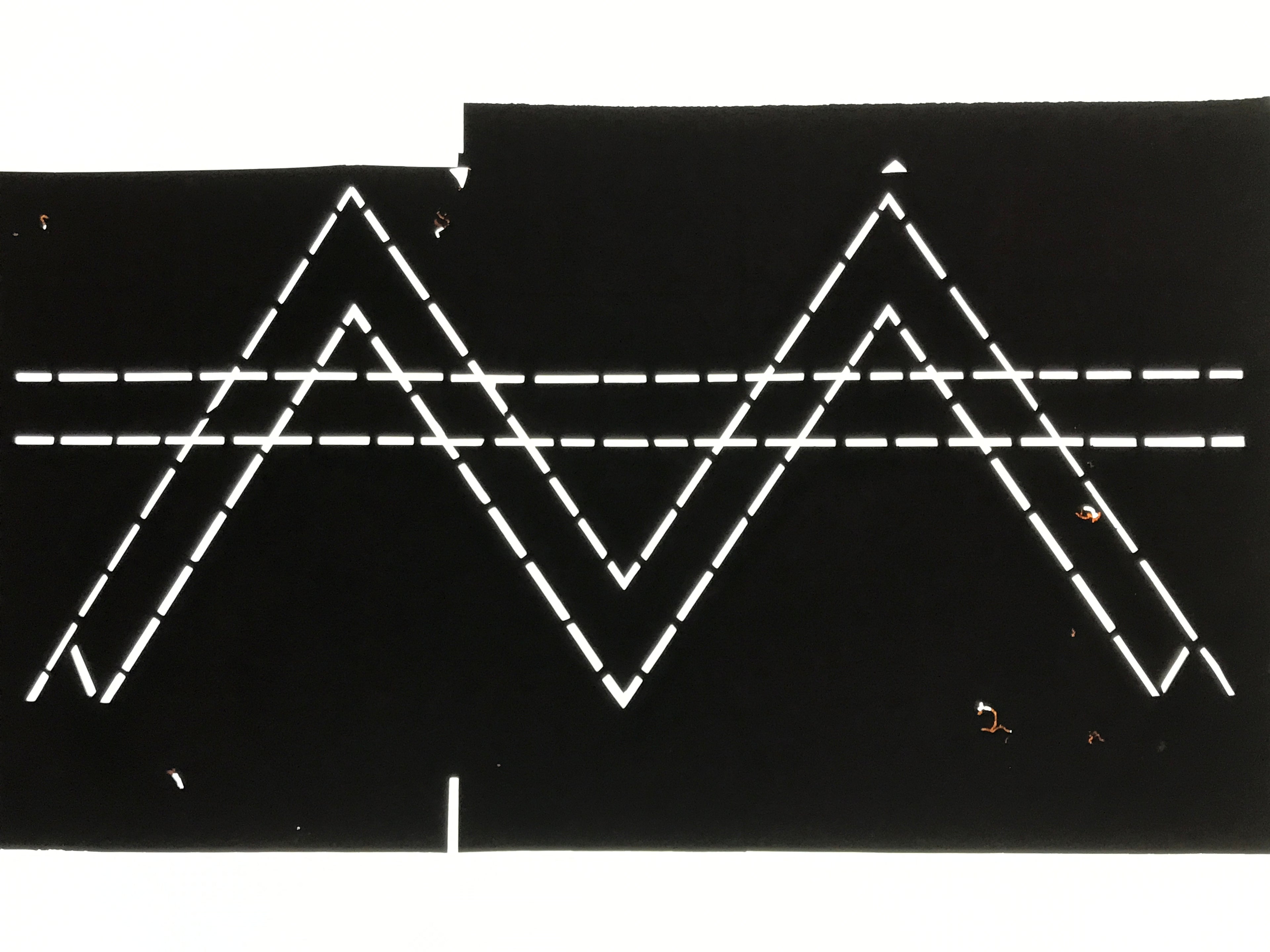 Antique Japanese Katagami Paper Kimono Stencil Katazome Geometric Line A846
