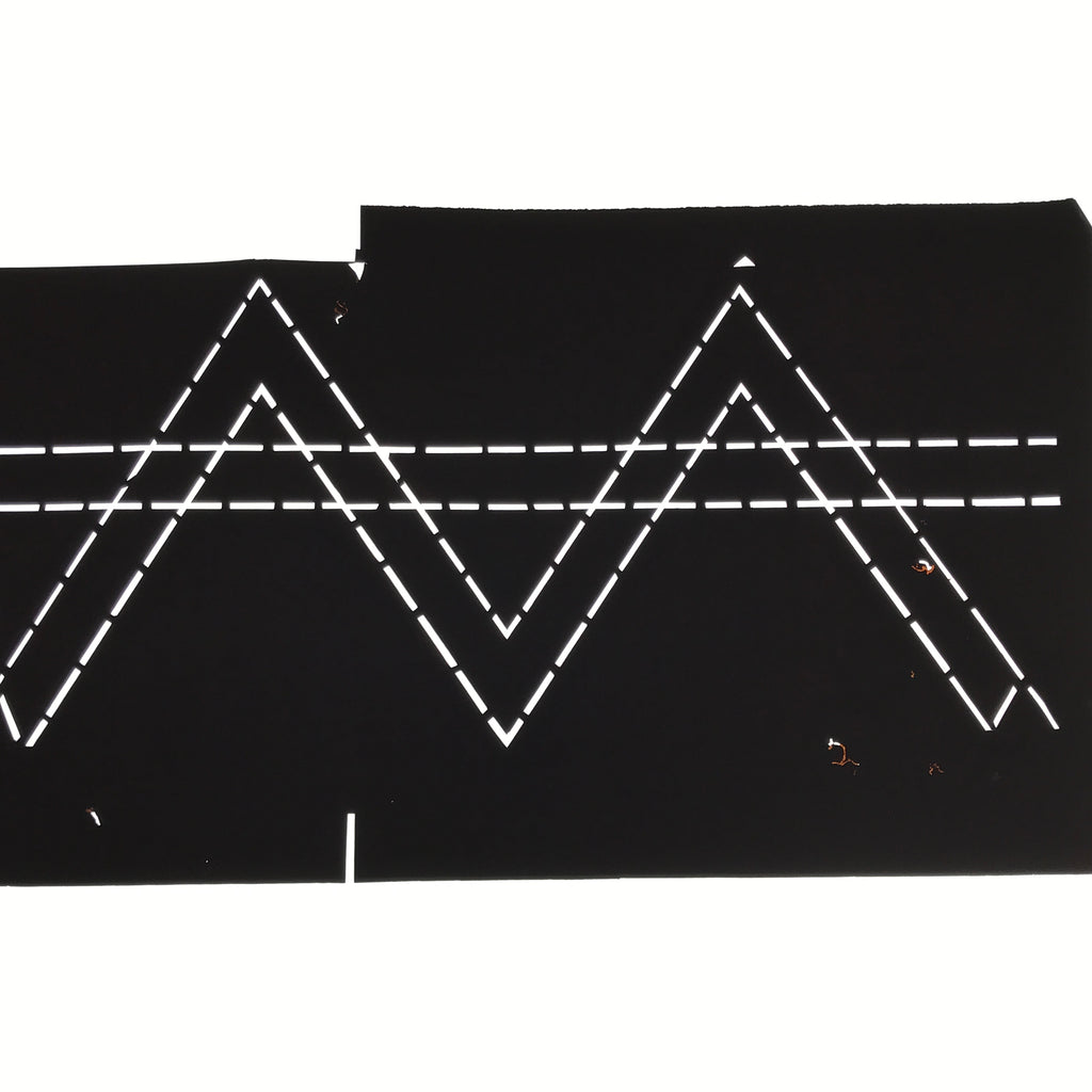 Antique Japanese Katagami Paper Kimono Stencil Katazome Geometric Line A846