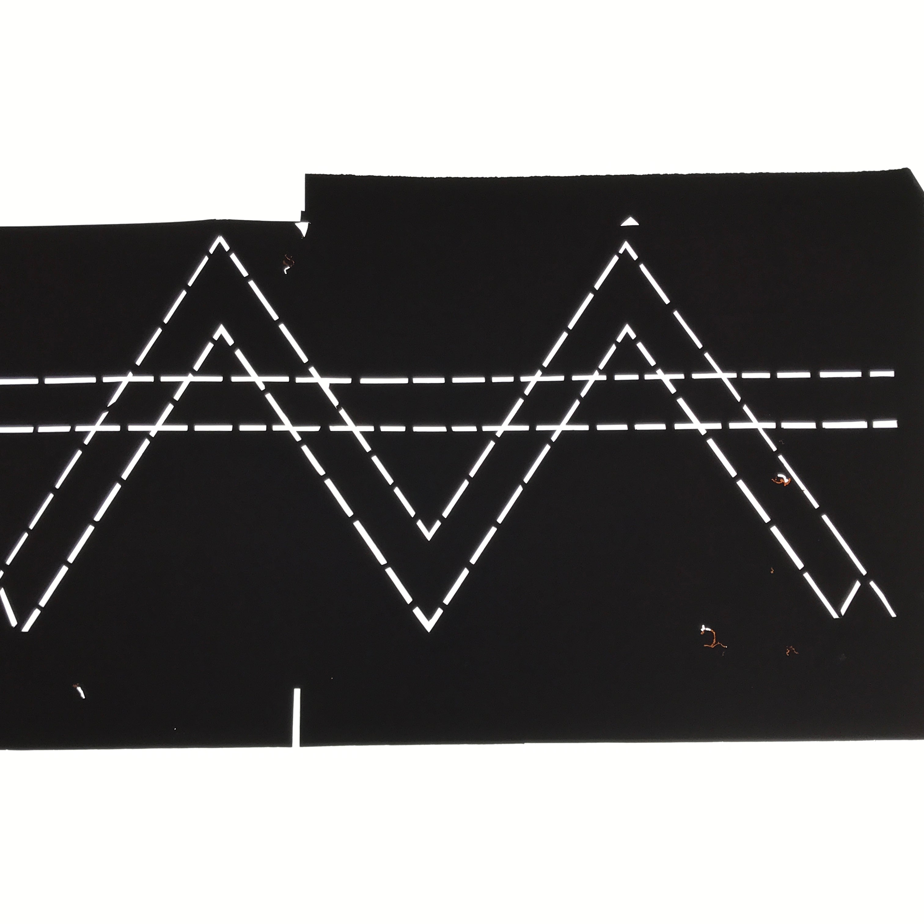 Antique Japanese Katagami Paper Kimono Stencil Katazome Geometric Line A846