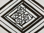 Antique Japanese Katagami Paper Kimono Stencil Katazome Geometric Rose A649