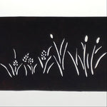 Antique Japanese Katagami Paper Kimono Stencil Katazome Grass Plant Design A763