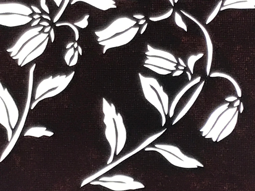 Antique Japanese Katagami Paper Kimono Stencil Katazome Hana Flower Buds A783