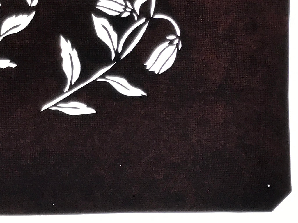 Antique Japanese Katagami Paper Kimono Stencil Katazome Hana Flower Buds A783