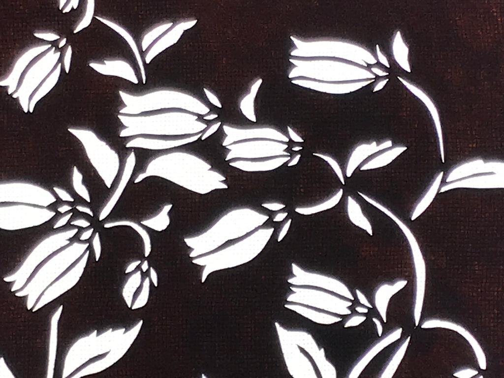 Antique Japanese Katagami Paper Kimono Stencil Katazome Hana Flower Buds A783