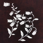 Antique Japanese Katagami Paper Kimono Stencil Katazome Hana Flower Buds A783