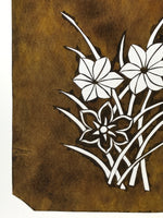 Antique Japanese Katagami Paper Kimono Stencil Katazome Hana Flower Design A777